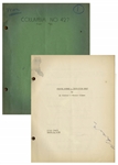 Moe Howards 37pp. Script Dated March 1938 for The Three Stooges Film Mutts to You -- Signed by Moe on Cover in Blue Pencil -- Very Good Condition